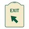 Signmission Exit Exit with Left Arrow Heavy-Gauge Aluminum Architectural Sign, 24" H, 18" L, TG-1824-24032 A-DES-TG-1824-24032 - alternate 1